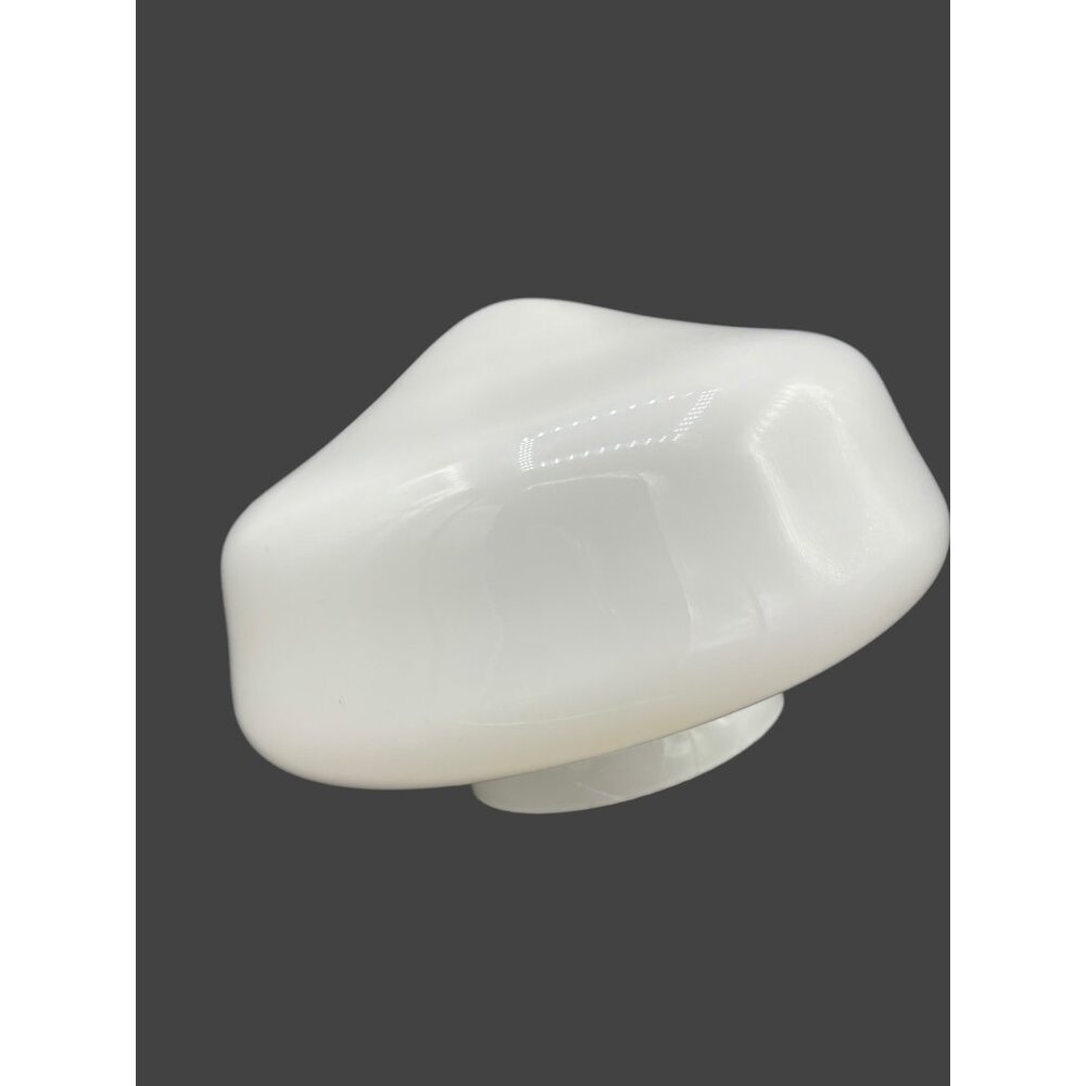 Vintage 8 in. Opal Milk glass School House Replacement Glass Globe 4 in. Neck fi